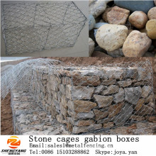 China supplier ASTM A-239 standard river used hot dip galvanized woven hexagonal wire netting baskets stone cages gabion boxes